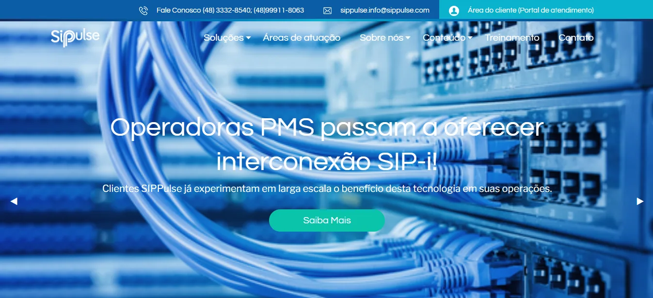 alt="Printscreen do site antigo Sippulse"
