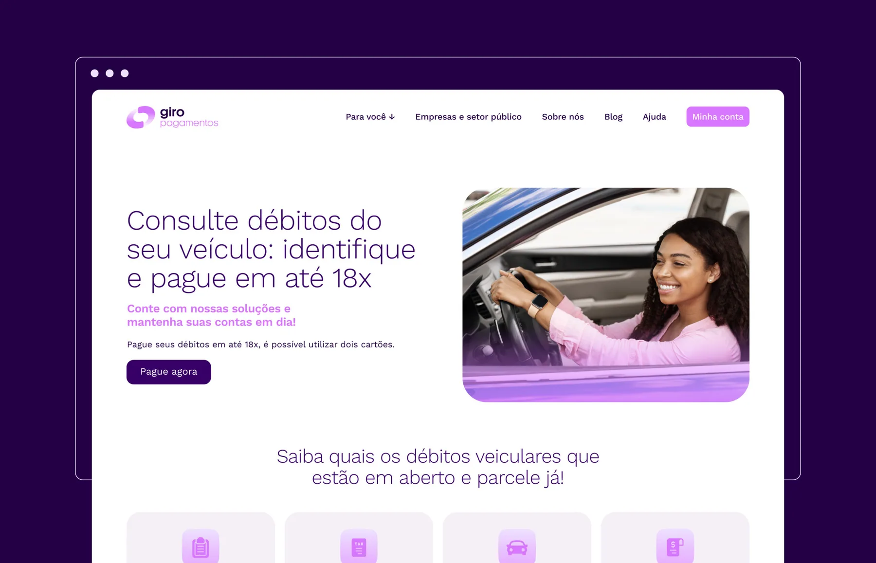 Giro Pagamentos - projeto trasso.design