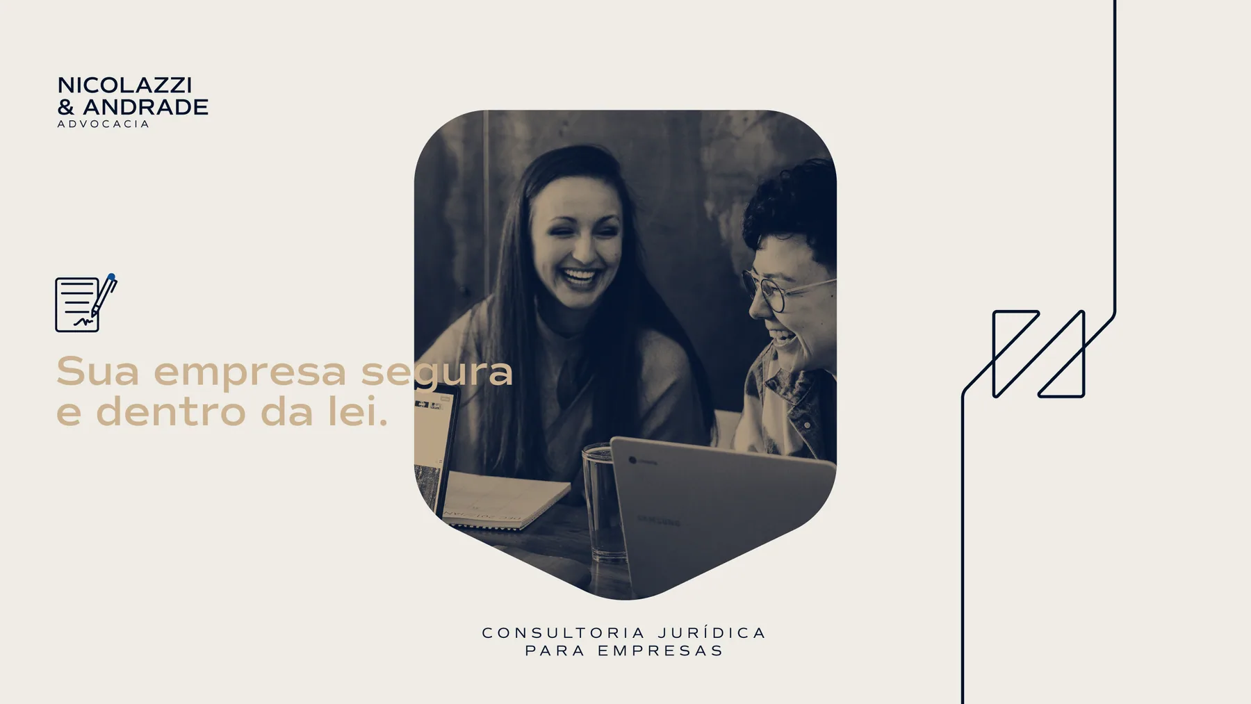 Nicolazzi e Andrade Advogados - projeto trasso.design